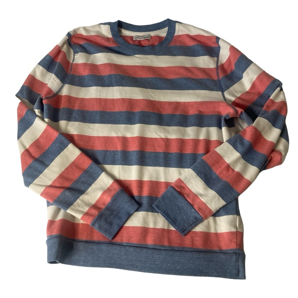 Generic Frame Red ( Creamy) White & Blue Sweatshirt- Sz XL